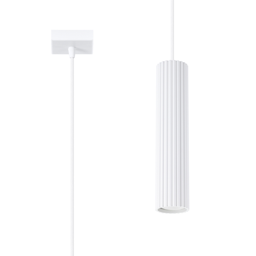 Candeeiro suspenso KARBON 1xGU10/10W/230V branco