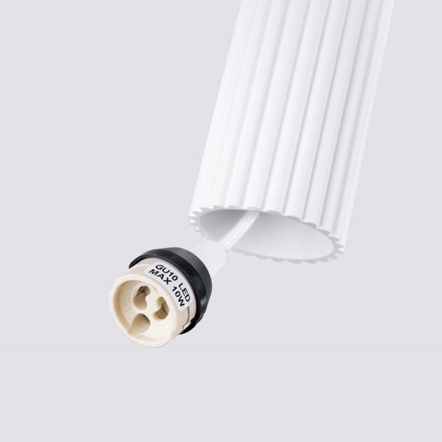 Candeeiro suspenso KARBON 1xGU10/10W/230V branco