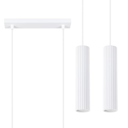 Candeeiro suspenso KARBON 2xGU10/10W/230V branco