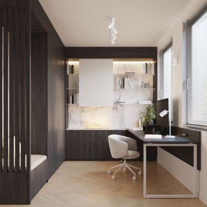 Candeeiro de mesa KARBON 1xGU10/10W/230V branco