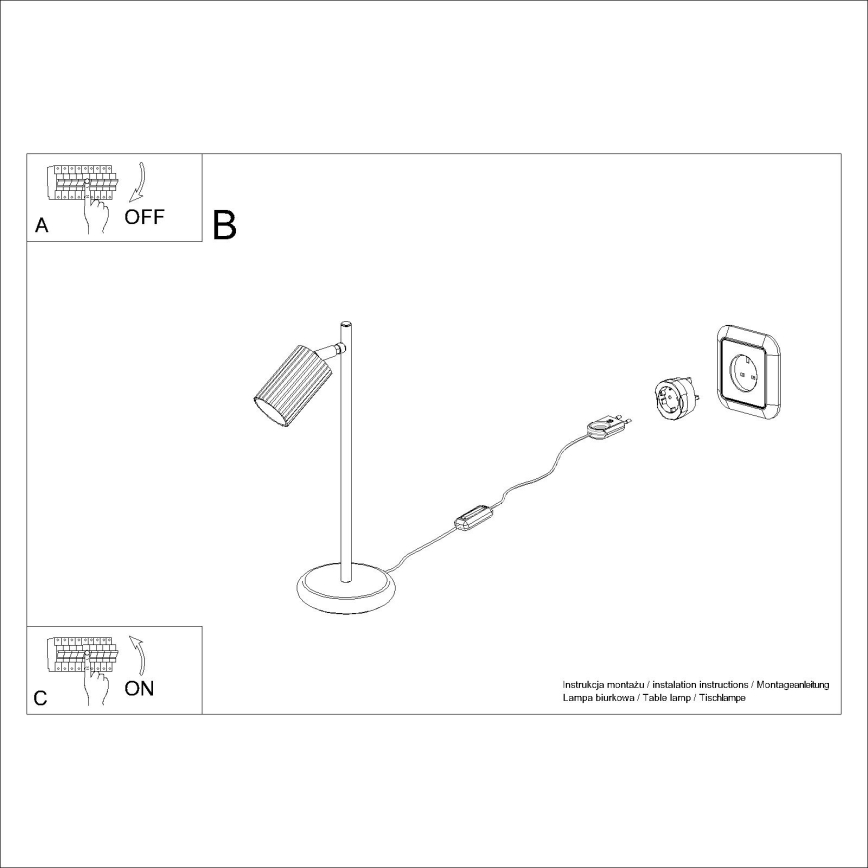Candeeiro de mesa KARBON 1xGU10/10W/230V branco