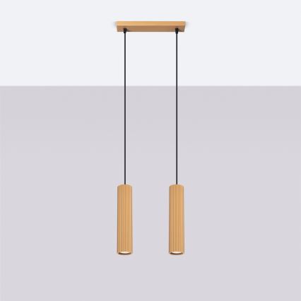 Candeeiro suspenso KARBON 2xGU10/10W/230V dourado