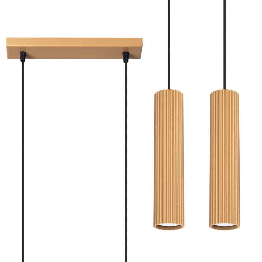 Candeeiro suspenso KARBON 2xGU10/10W/230V dourado