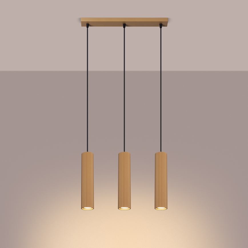 Candeeiro suspenso KARBON 3xGU10/10W/230V dourado