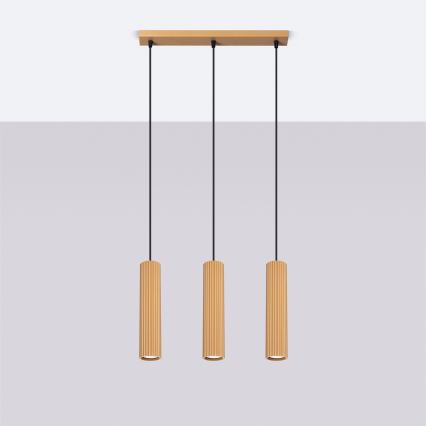 Candeeiro suspenso KARBON 3xGU10/10W/230V dourado