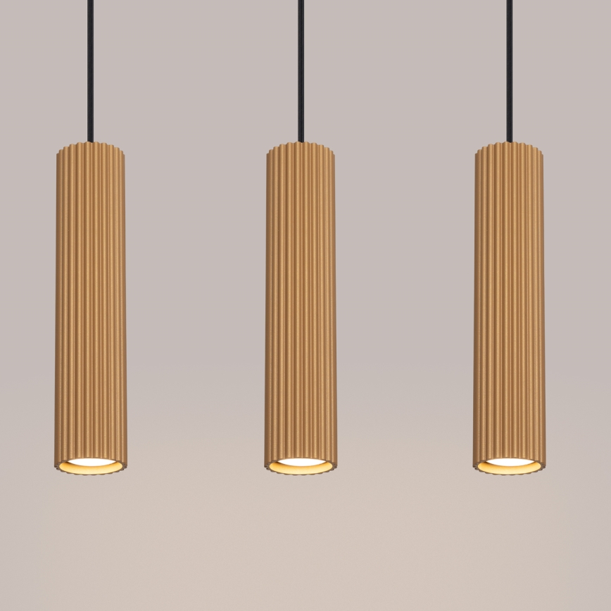 Candeeiro suspenso KARBON 3xGU10/10W/230V dourado