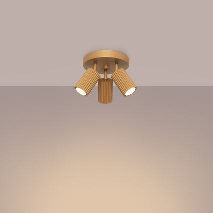 Foco KARBON 3xGU10/10W/230V dourado