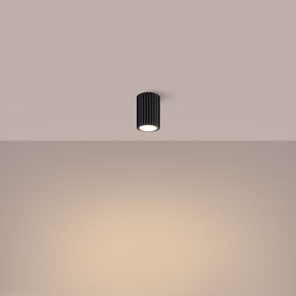 Foco KARBON 1xGU10/10W/230V 10 cm preto