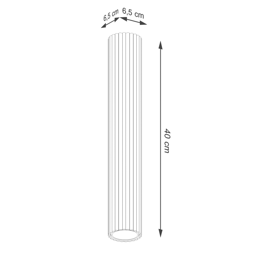 Foco KARBON 1xGU10/10W/230V 40 cm preto