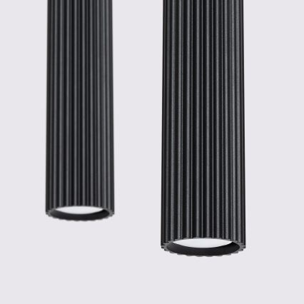 Candeeiro suspenso KARBON 2xGU10/10W/230V preto