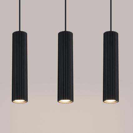 Candeeiro suspenso KARBON 3xGU10/10W/230V preto