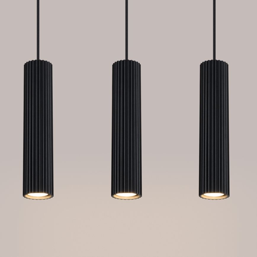 Candeeiro suspenso KARBON 3xGU10/10W/230V preto