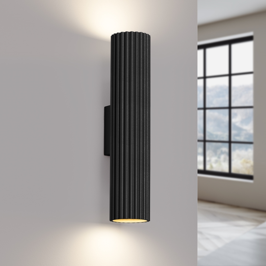 Iluminação de parede KARBON 2xGU10/10W/230V preto