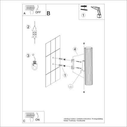Iluminação de parede KARBON 2xGU10/10W/230V preto