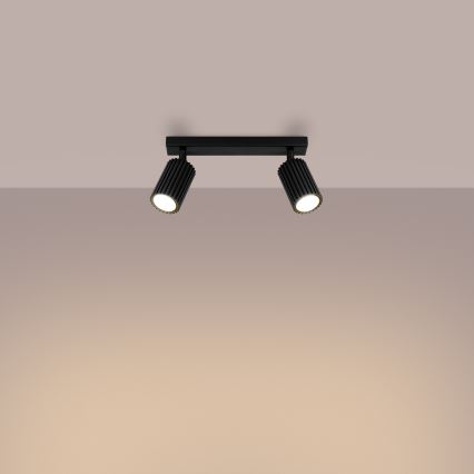 Foco KARBON 2xGU10/10W/230V preto