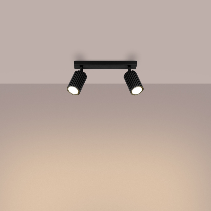 Foco KARBON 2xGU10/10W/230V preto