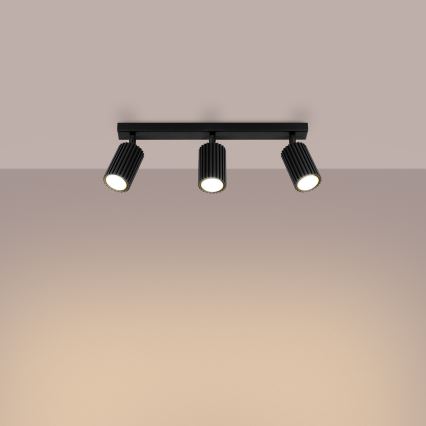 Foco KARBON 3xGU10/10W/230V preto