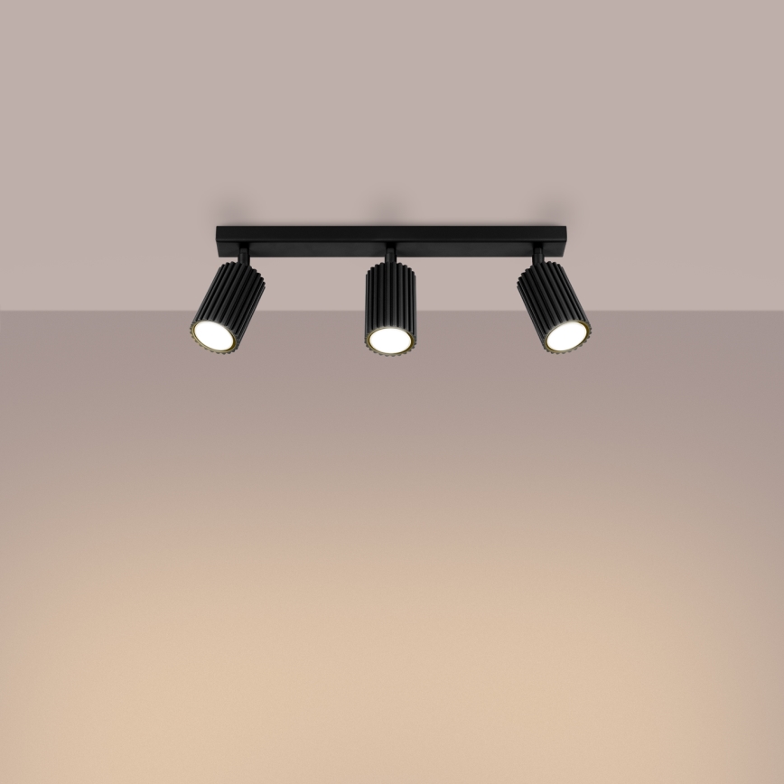 Foco KARBON 3xGU10/10W/230V preto