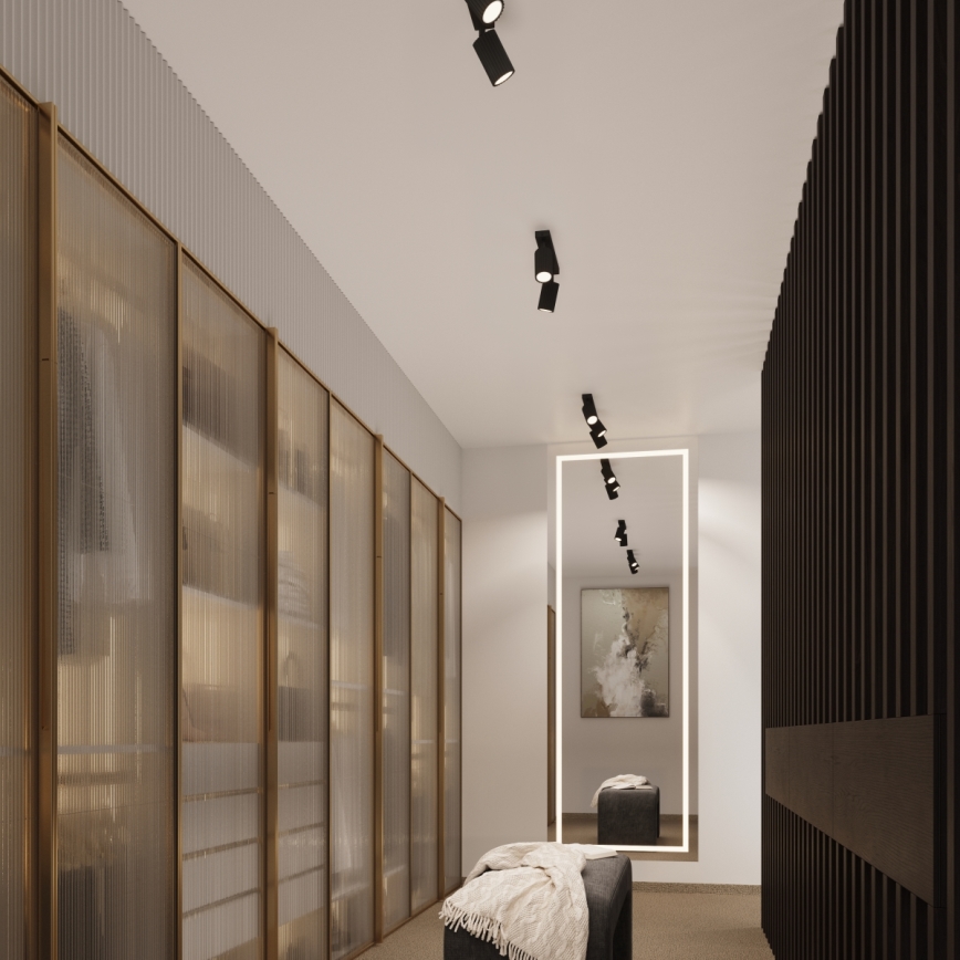 Foco KARBON 3xGU10/10W/230V preto