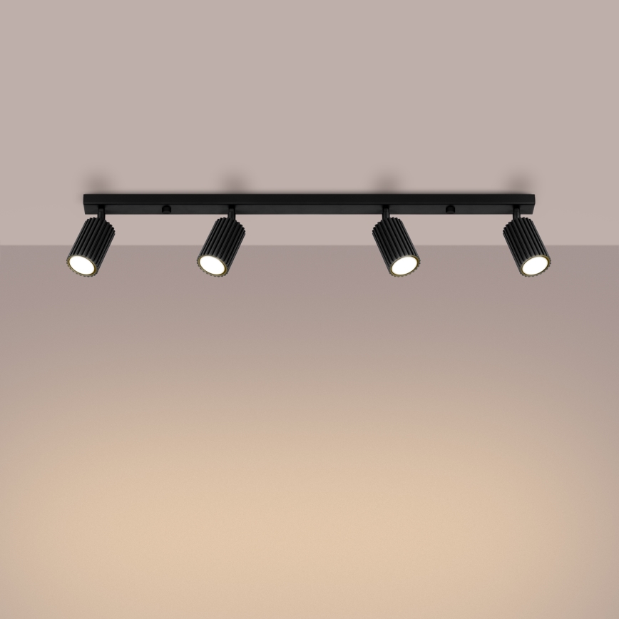 Foco KARBON 4xGU10/10W/230V preto