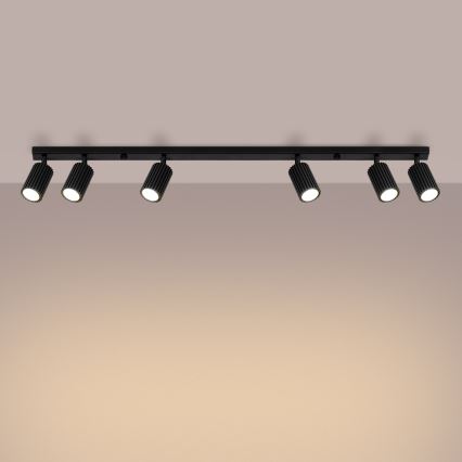 Foco KARBON 6xGU10/10W/230V preto