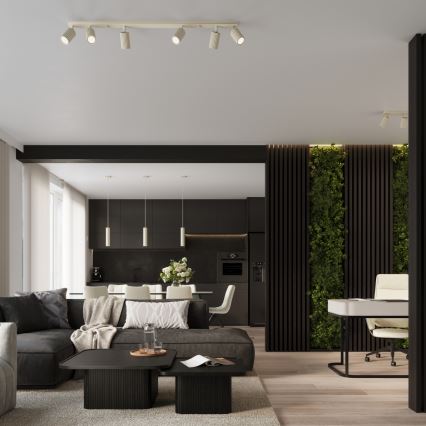 Candeeiro suspenso KARBON 1xGU10/10W/230V creme