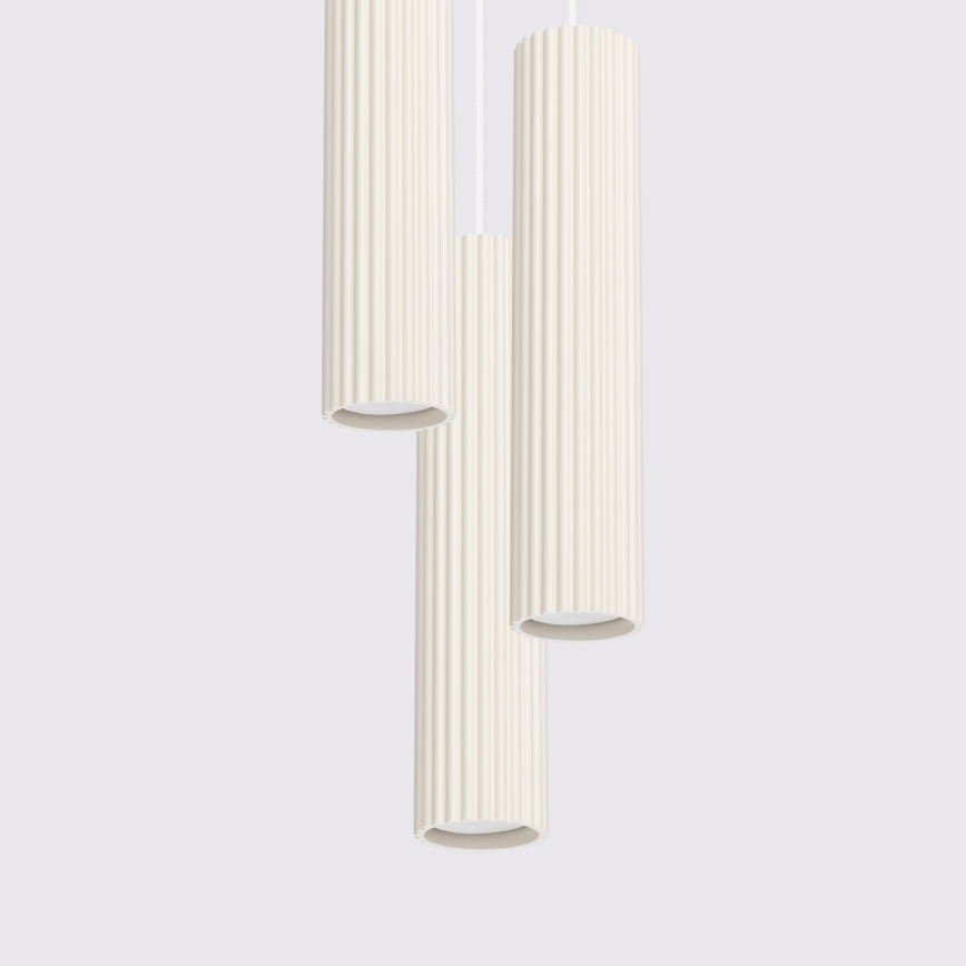 Candeeiro suspenso KARBON 3xGU10/10W/230V creme