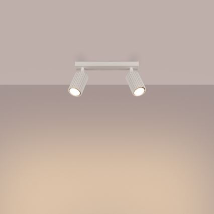 Foco KARBON 2xGU10/10W/230V creme