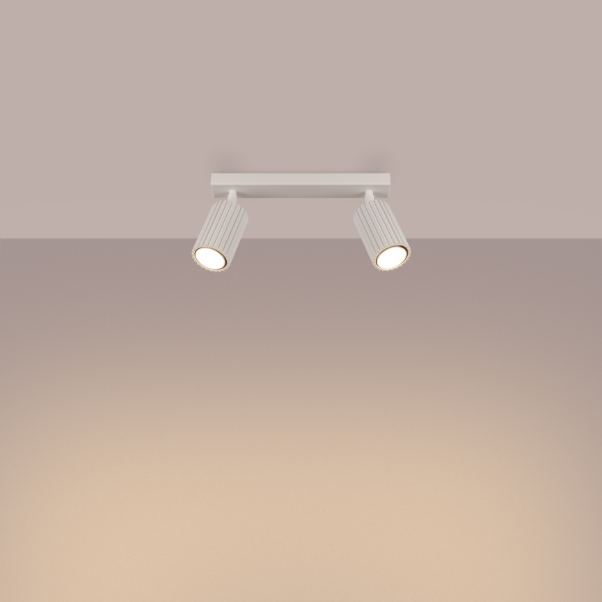 Foco KARBON 2xGU10/10W/230V creme