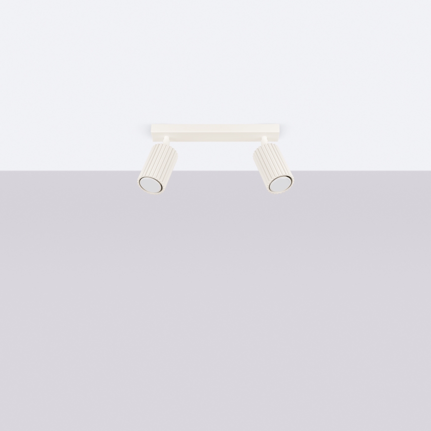 Foco KARBON 2xGU10/10W/230V creme