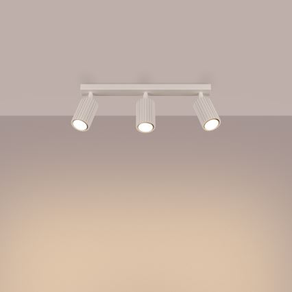 Foco KARBON 3xGU10/10W/230V creme