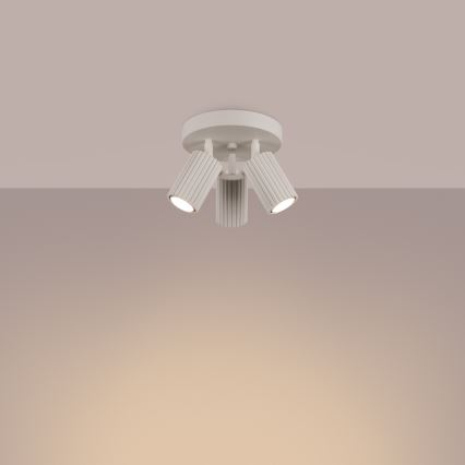 Foco KARBON 3xGU10/10W/230V creme