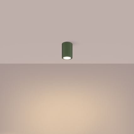 Foco KARBON 1xGU10/10W/230V 10 cm verde