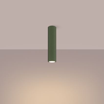 Foco KARBON 1xGU10/10W/230V 30 cm verde