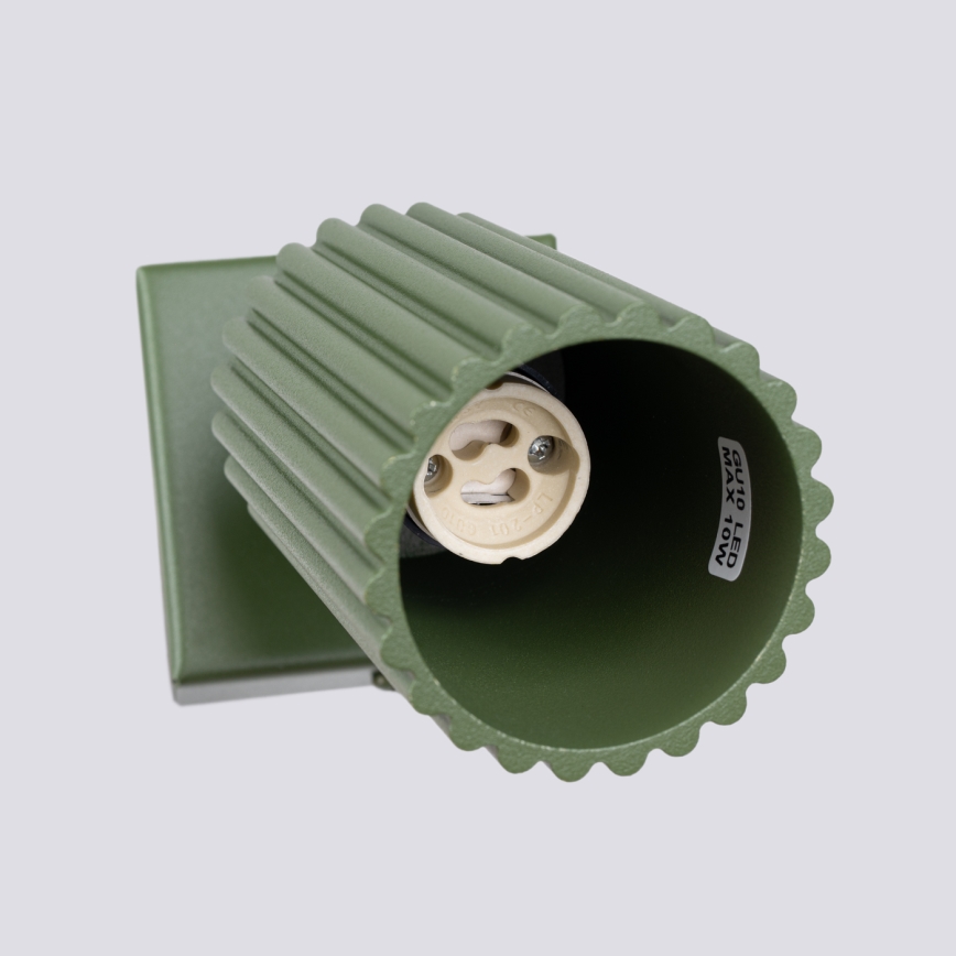 Foco de parede KARBON 1xGU10/10W/230V verde