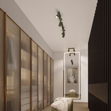 Foco KARBON 2xGU10/10W/230V verde