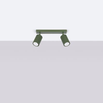 Foco KARBON 2xGU10/10W/230V verde