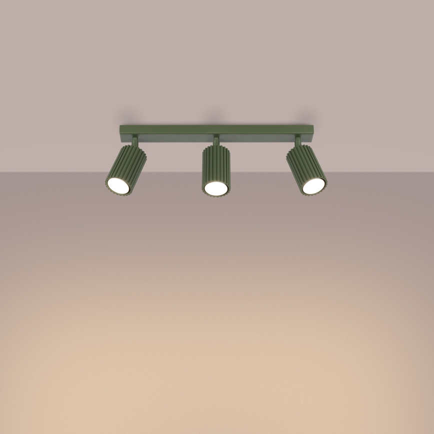 Foco KARBON 3xGU10/10W/230V verde