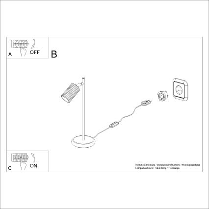 Candeeiro de mesa KARBON 1xGU10/10W/230V verde