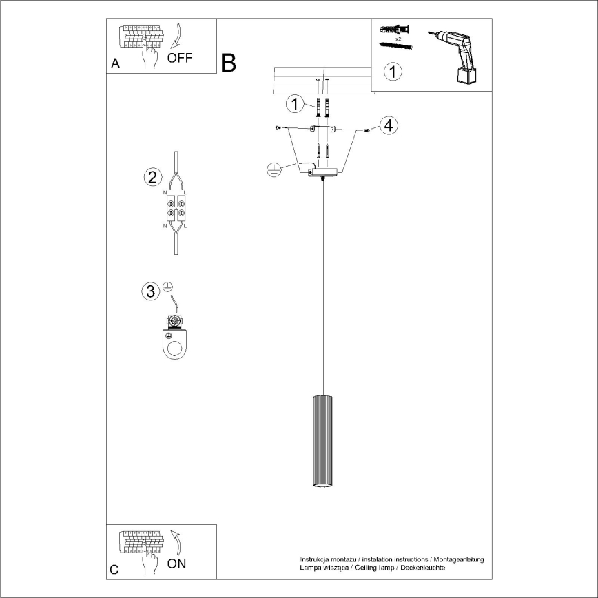 Candeeiro suspenso KARBON 1xGU10/10W/230V vermelho