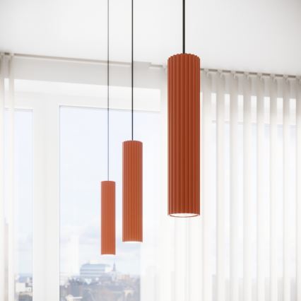 Candeeiro suspenso KARBON 3xGU10/10W/230V vermelho