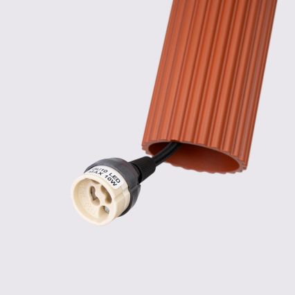 Candeeiro suspenso KARBON 3xGU10/10W/230V vermelho