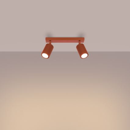 Foco KARBON 2xGU10/10W/230V vermelho