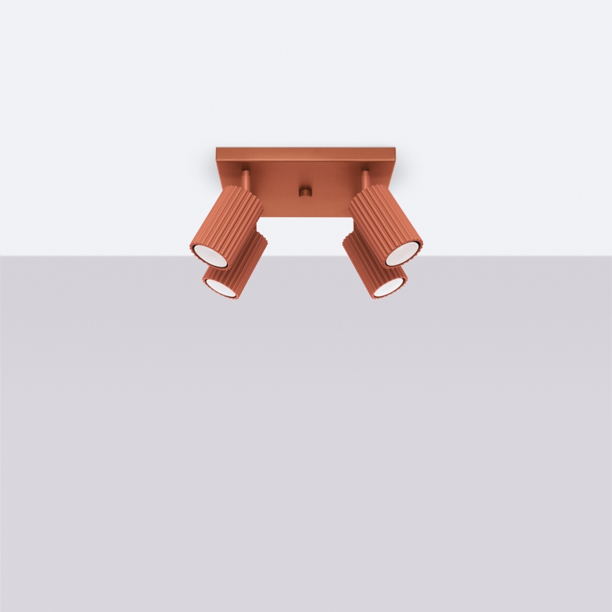 Foco KARBON 4xGU10/10W/230V vermelho