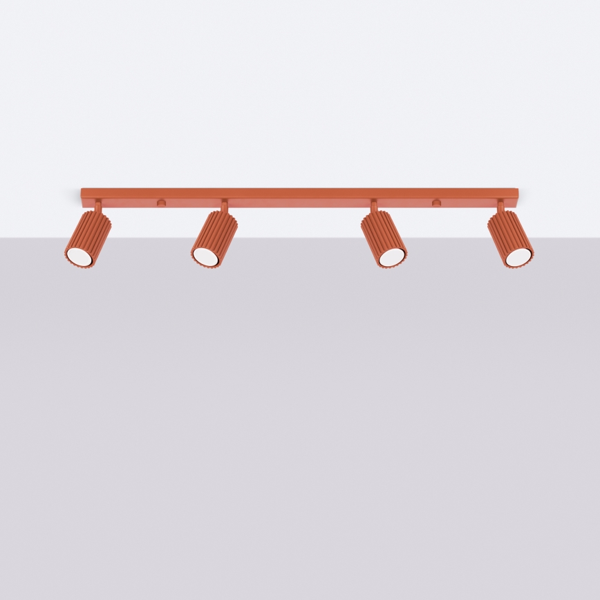 Foco KARBON 4xGU10/10W/230V vermelho