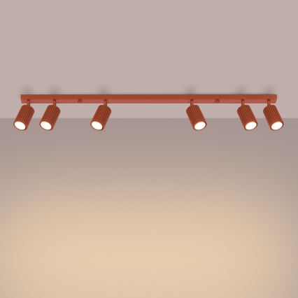 Foco KARBON 6xGU10/10W/230V vermelho