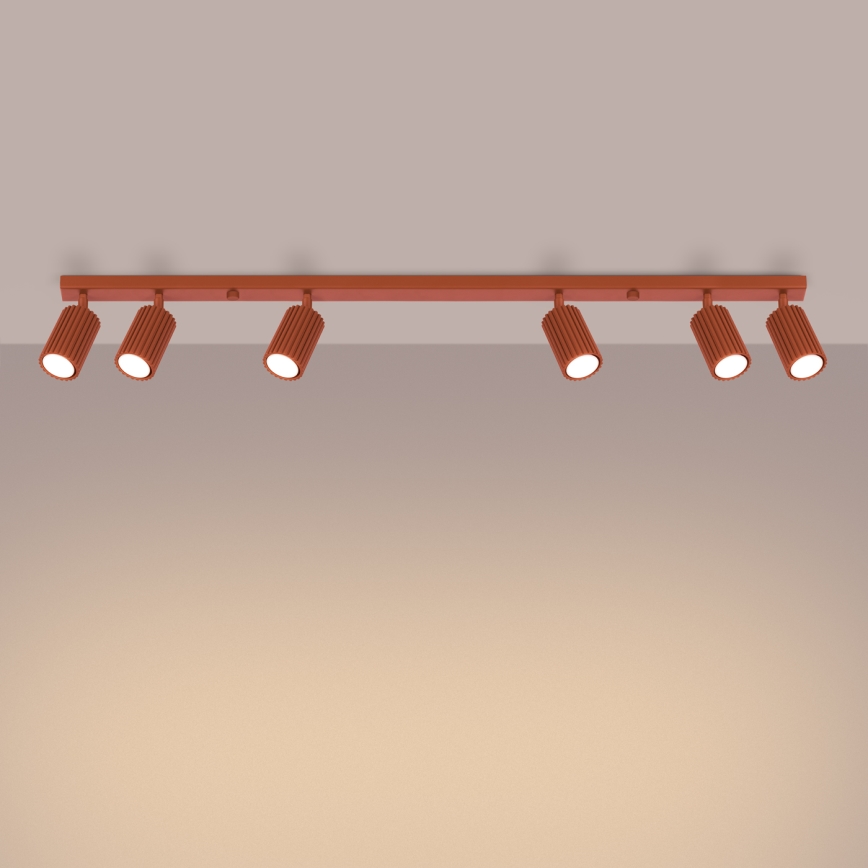 Foco KARBON 6xGU10/10W/230V vermelho