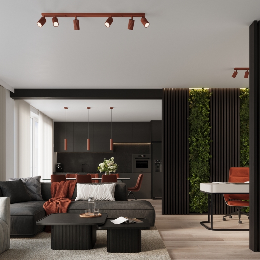 Foco KARBON 6xGU10/10W/230V vermelho