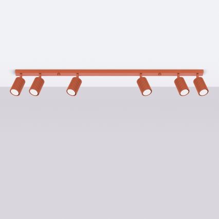 Foco KARBON 6xGU10/10W/230V vermelho