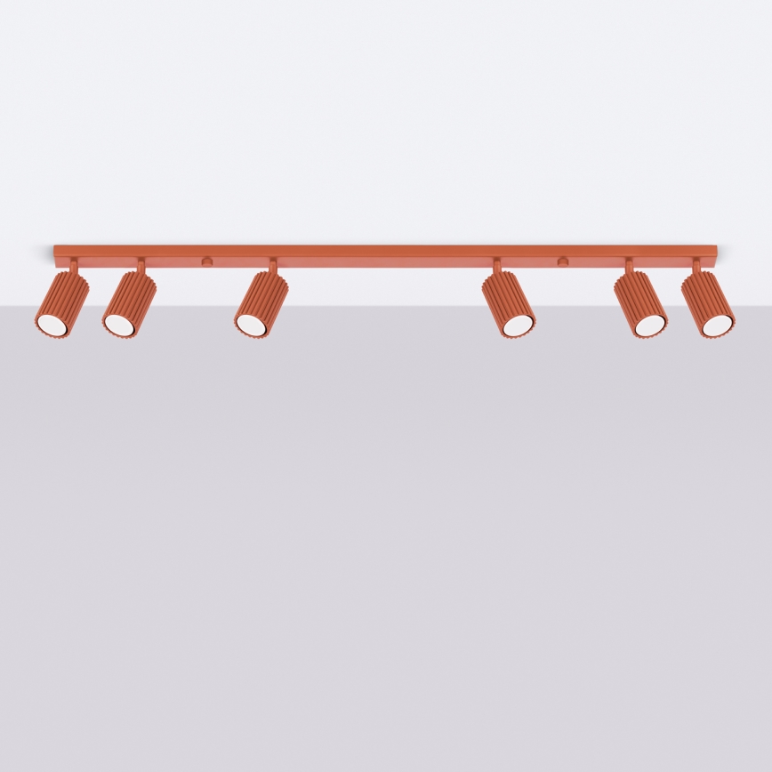 Foco KARBON 6xGU10/10W/230V vermelho